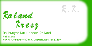 roland kresz business card